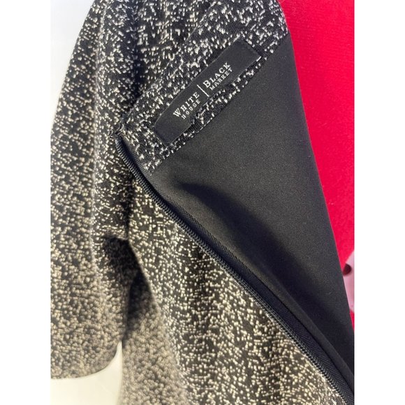 WHITE HOUSE BLACK MARKET Women’s business dress black white pockets Size L Large - Picture 7 of 11